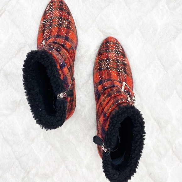 Chloe Susanna plaid boots with shearling lining - Picture 4 of 7